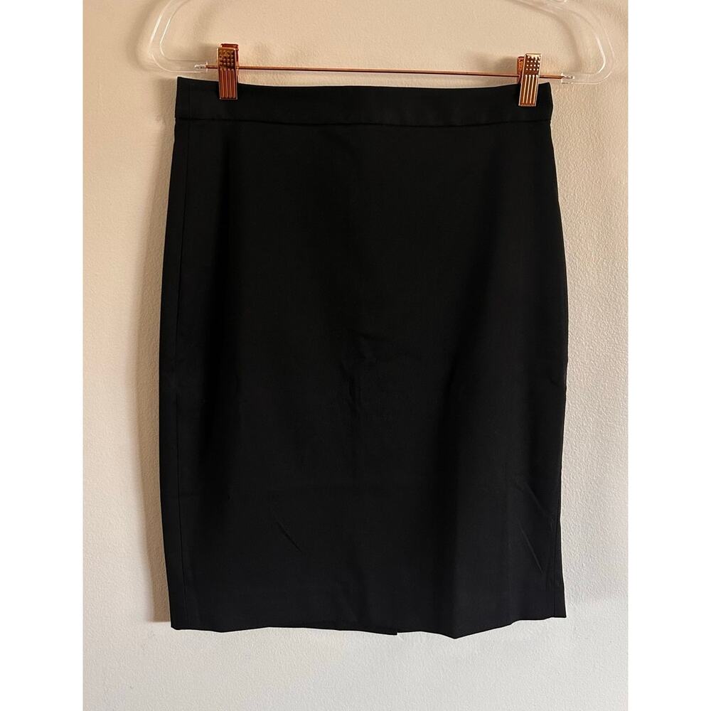Banana Republic Factory Black Pencil Skirt Size 2 Career Office Stretch